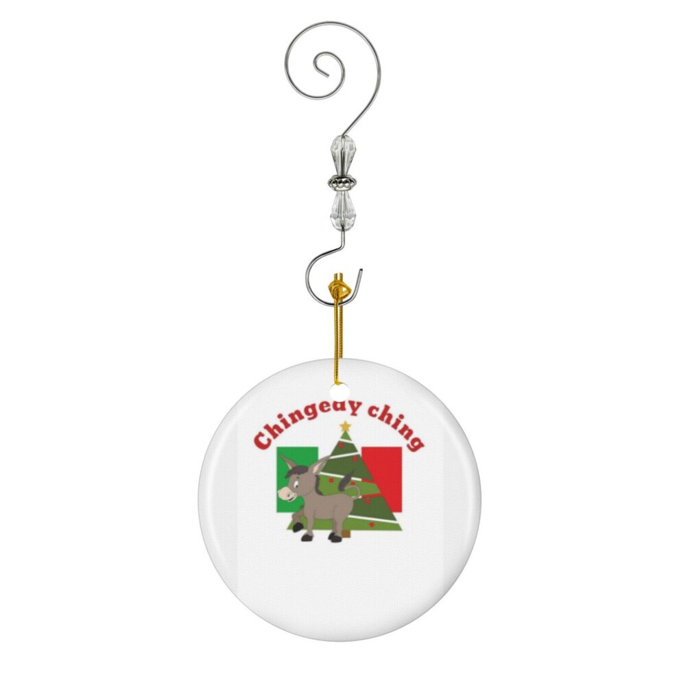 (Funny Italian Christmas Donkey-9335) Christmas Ornaments Ceramic Charm with Hook Crystal Handmade Xmas Tree Decorations KeepsakeÂStocking Stuffer