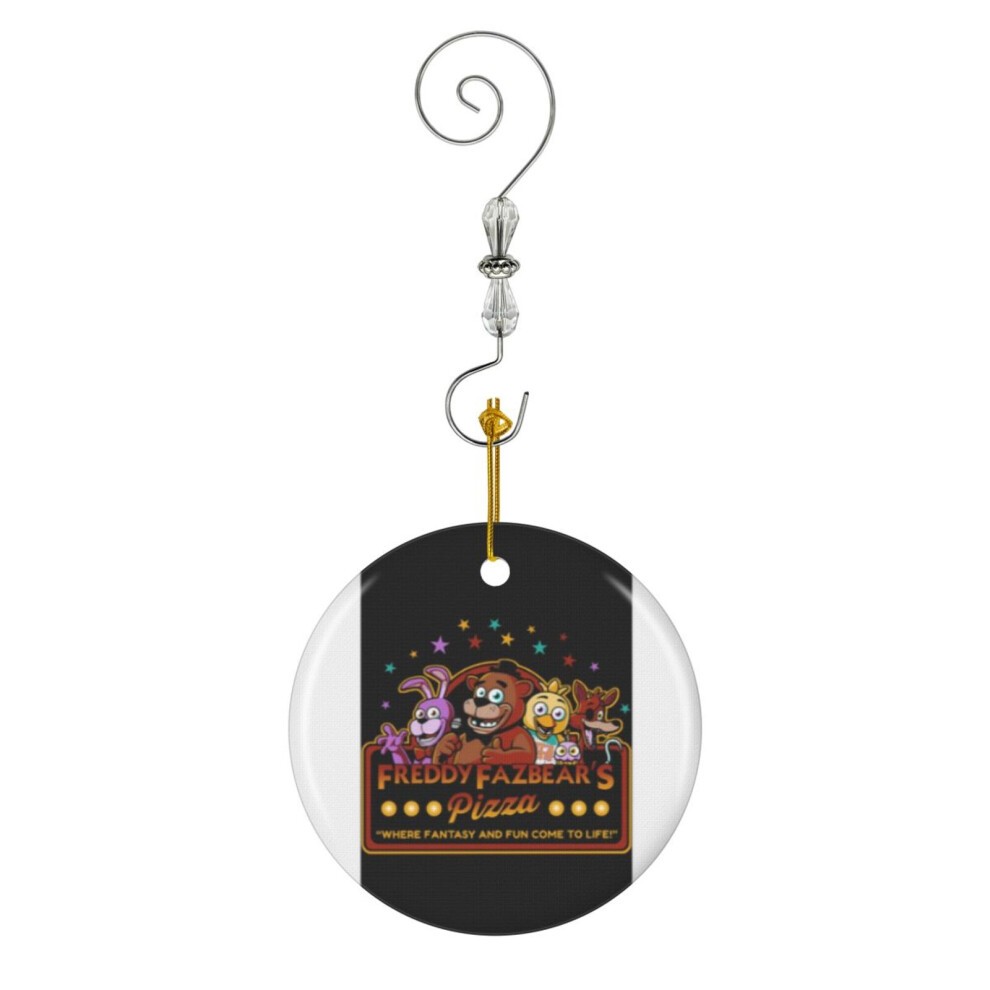 (FNAF-5104) Christmas Ornaments Ceramic Charm with Hook Crystal Handmade Xmas Tree Decorations KeepsakeÂStocking Stuffer