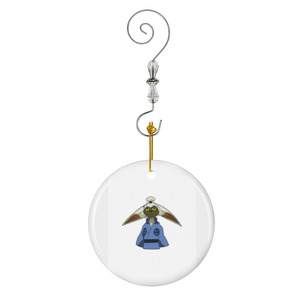 (?Samurai Momo? from Avatar the Last Airbender Legend of Korra-6249) Christmas Ornaments Ceramic Charm with Hook Crystal Handmade Xmas Tree Decoration