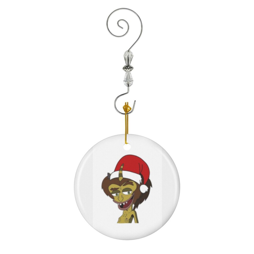 (Big Mouth Maury Hormone Monster Christmas Edition-4742) Christmas Ornaments Ceramic Charm with Hook Crystal Handmade Xmas Tree Decorations KeepsakeÂ