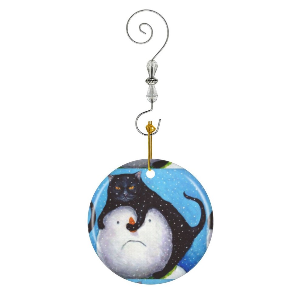 (One of Your Five a Day-9905) Christmas Ornaments Ceramic Charm with Hook Crystal Handmade Xmas Tree Decorations KeepsakeÂStocking Stuffer