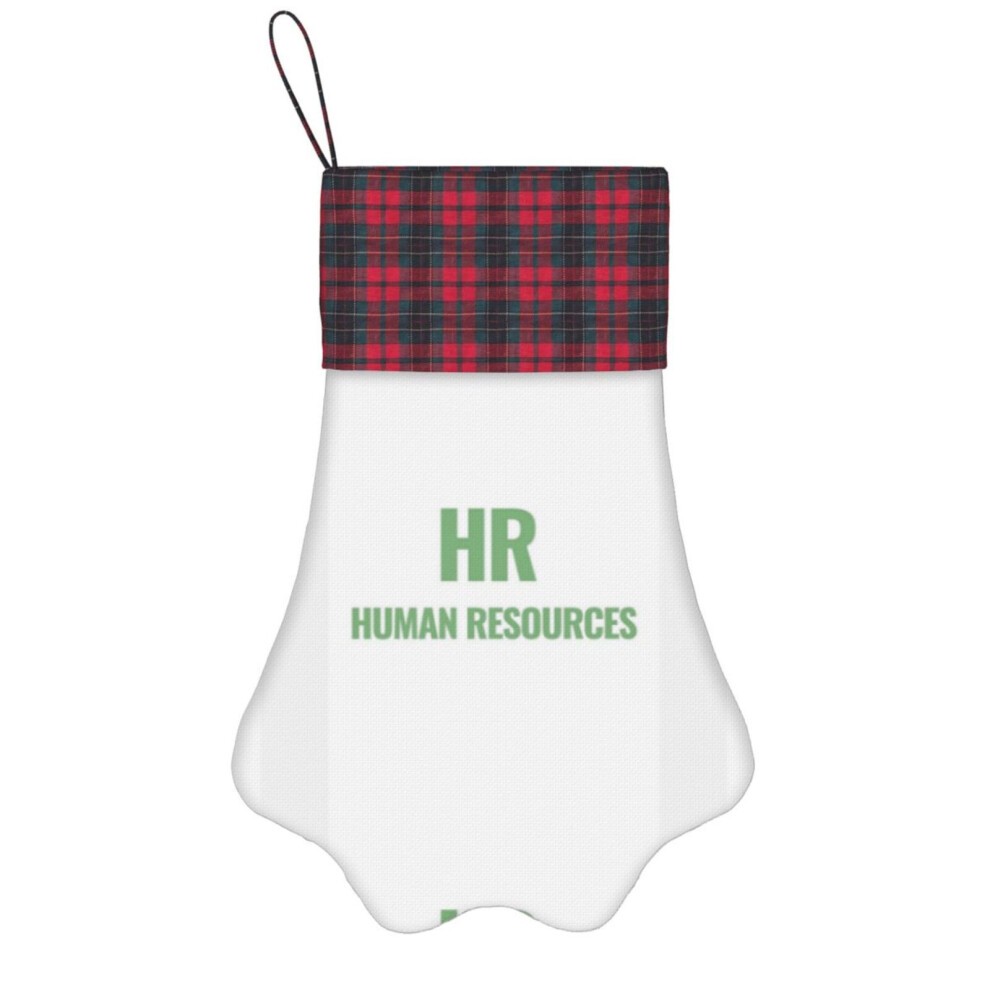 (HR Human Resources=8532) Paw Christmas Stockings Buffalo Tartan Plaid for Cats Dogs Pet Hanging Xmas Tree Decorations