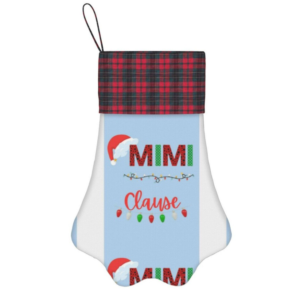 (Funny Family Christmas Art Work Design for You=5796) Paw Christmas Stockings Buffalo Tartan Plaid for Cats Dogs Pet Hanging Xmas Tree Decorations thumbnail