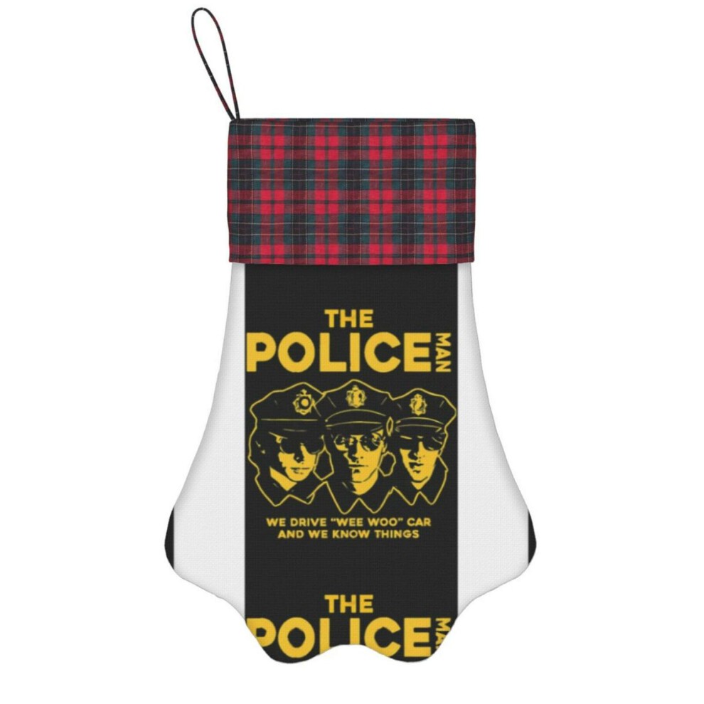 (Album Tour Vintage Music Band Concert Logo=9905) Paw Christmas Stockings Buffalo Tartan Plaid for Cats Dogs Pet Hanging Xmas Tree Decorations thumbnail