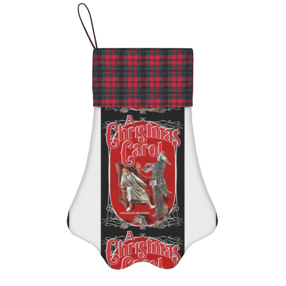 (a Christmas Carol=7796) Paw Christmas Stockings Buffalo Tartan Plaid for Cats Dogs Pet Hanging Xmas Tree Decorations thumbnail