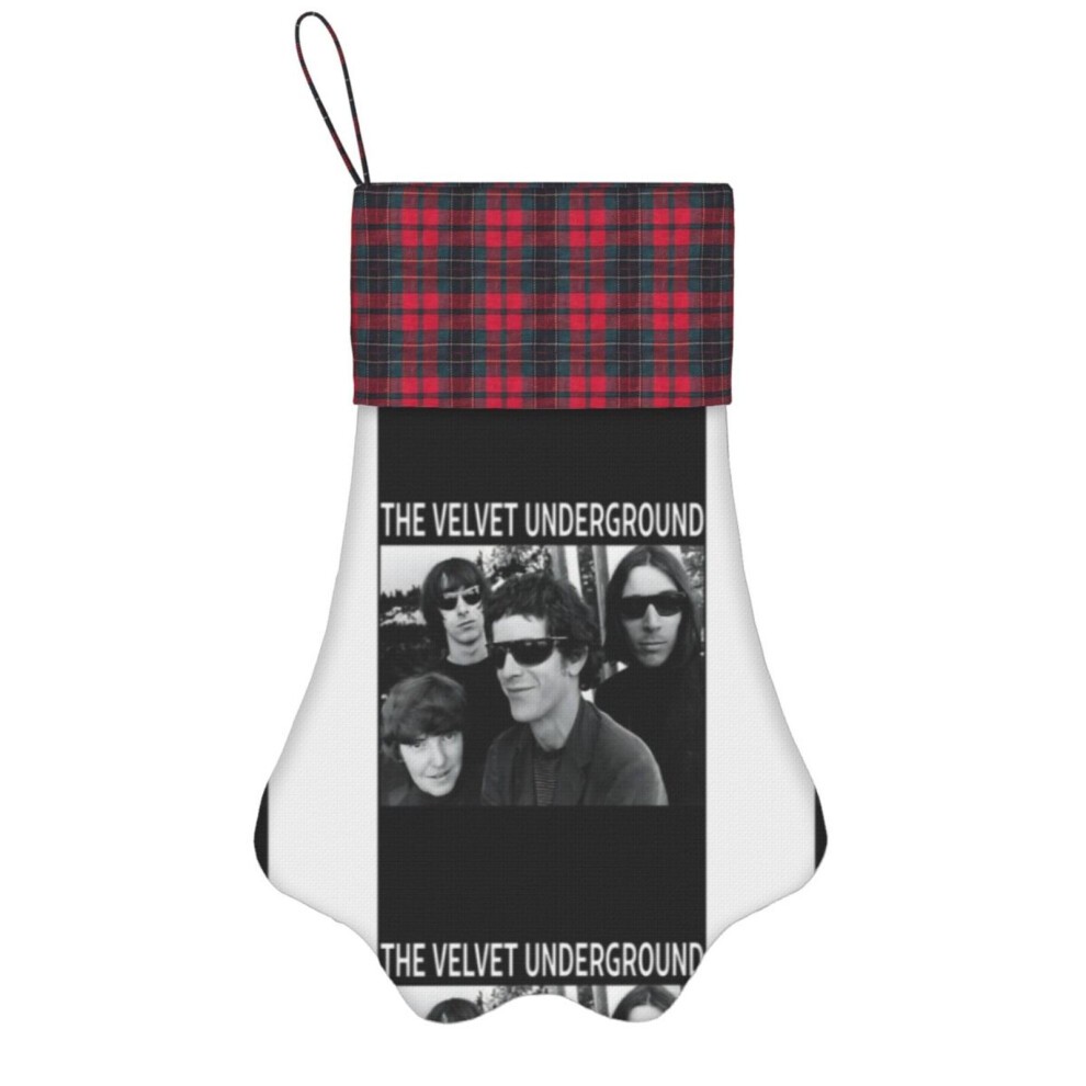 (Vintage Band Punk Rock Logo Album Tour Music=9332) Paw Christmas Stockings Buffalo Tartan Plaid for Cats Dogs Pet Hanging Xmas Tree Decorations