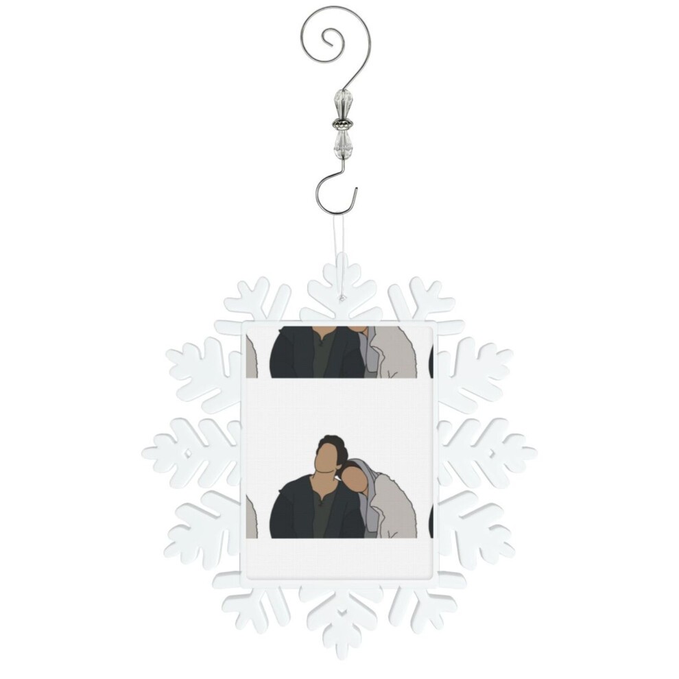 (Mary and Joseph- Journey to Bethlehem=8835) Christmas Ornament Snowflake Tree Decoration Car Hanging Charm Gift with Hook Keepsake for Friends Family