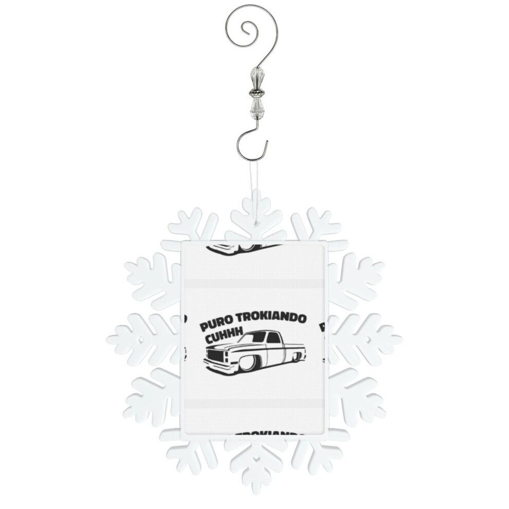 (Puro Trokiando=4081) Christmas Ornament Snowflake Tree Decoration Car Hanging Charm Gift with Hook Keepsake for Friends Family