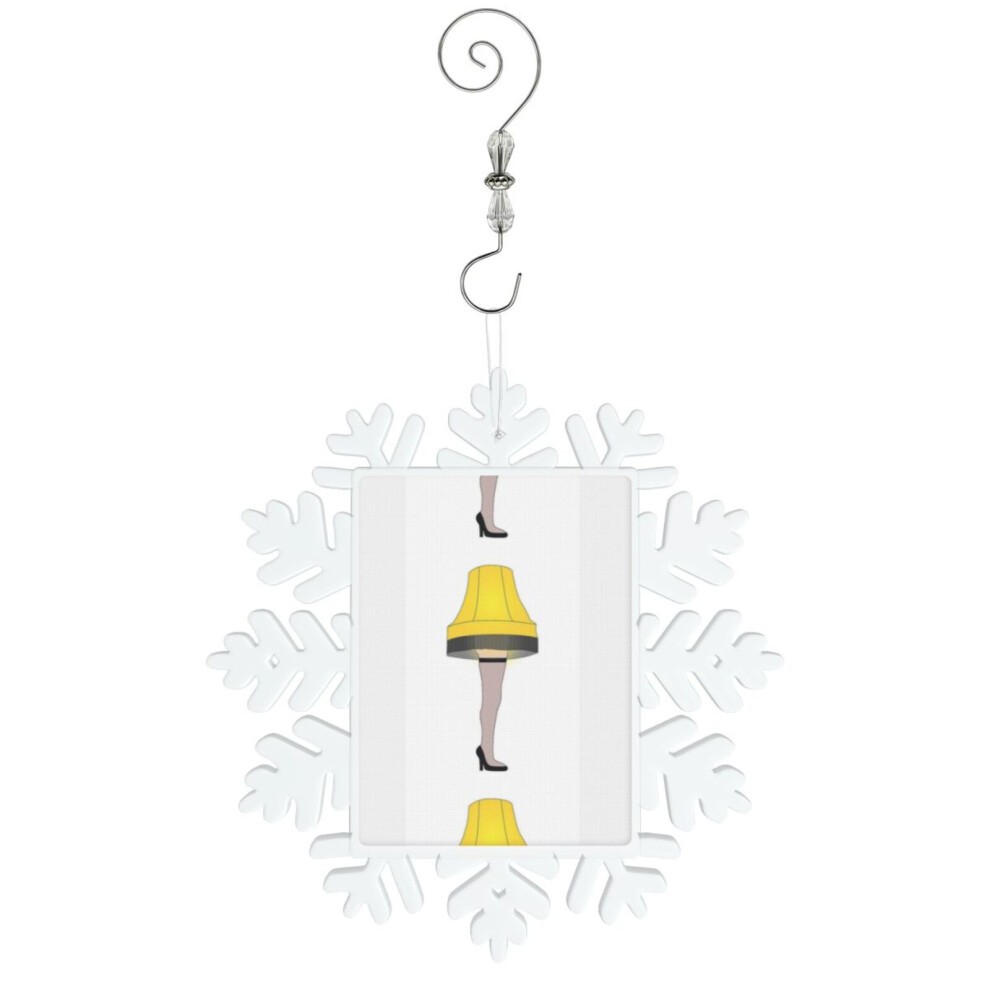 (Leg Lamp (a Christmas Story)=8306) Christmas Ornament Snowflake Tree Decoration Car Hanging Charm Gift with Hook Keepsake for Friends Family