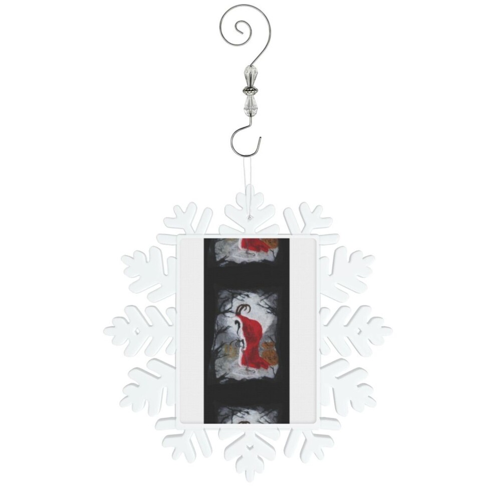 (Krampus=9545) Christmas Ornament Snowflake Tree Decoration Car Hanging Charm Gift with Hook Keepsake for Friends Family