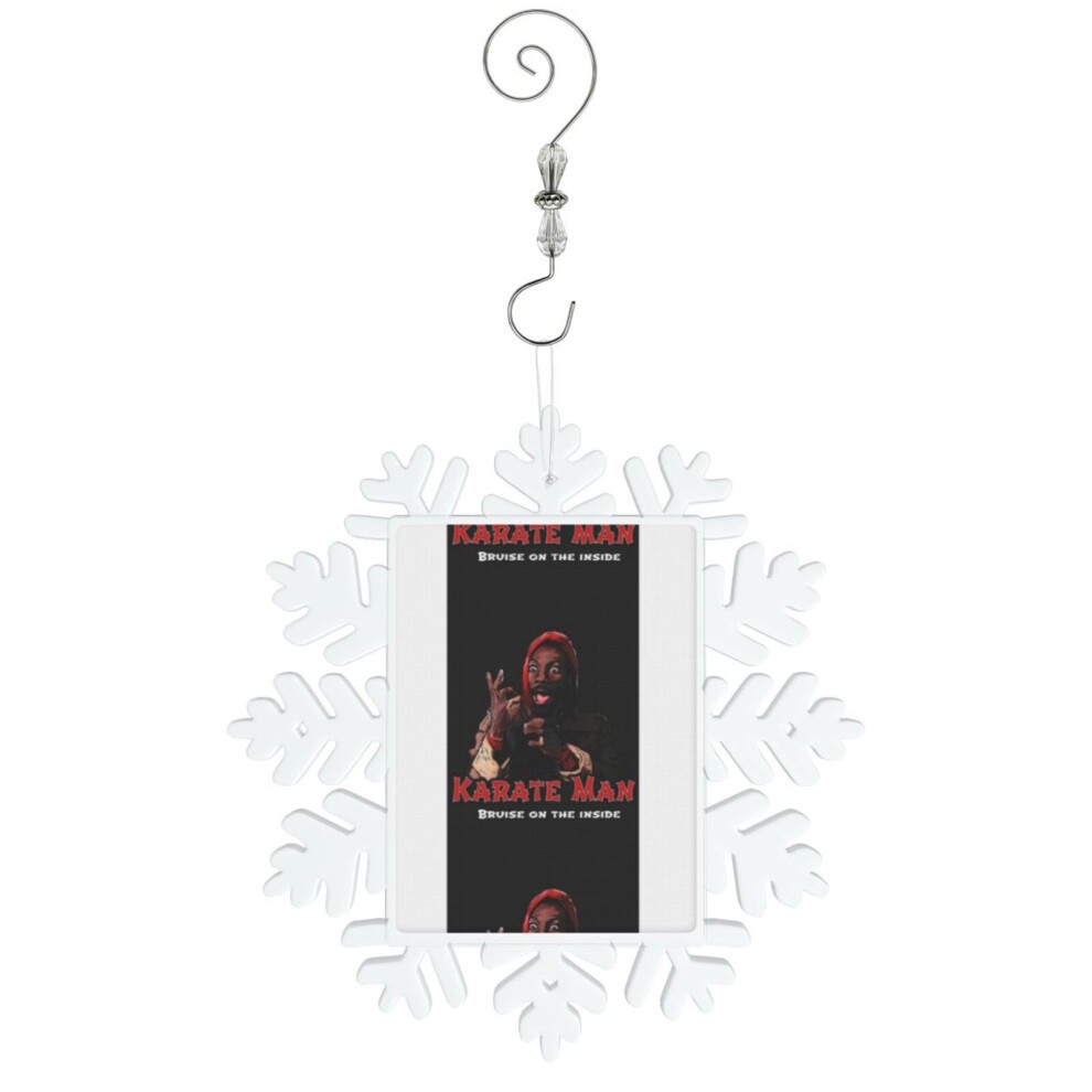 (Karate Man=7263) Christmas Ornament Snowflake Tree Decoration Car Hanging Charm Gift with Hook Keepsake for Friends Family