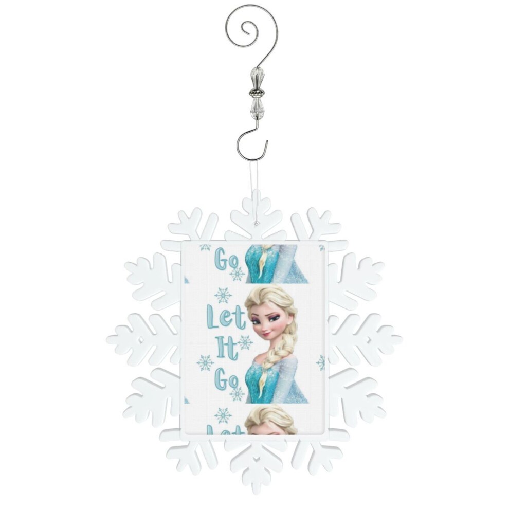 (Frozen=8532) Christmas Ornament Snowflake Tree Decoration Car Hanging Charm Gift with Hook Keepsake for Friends Family