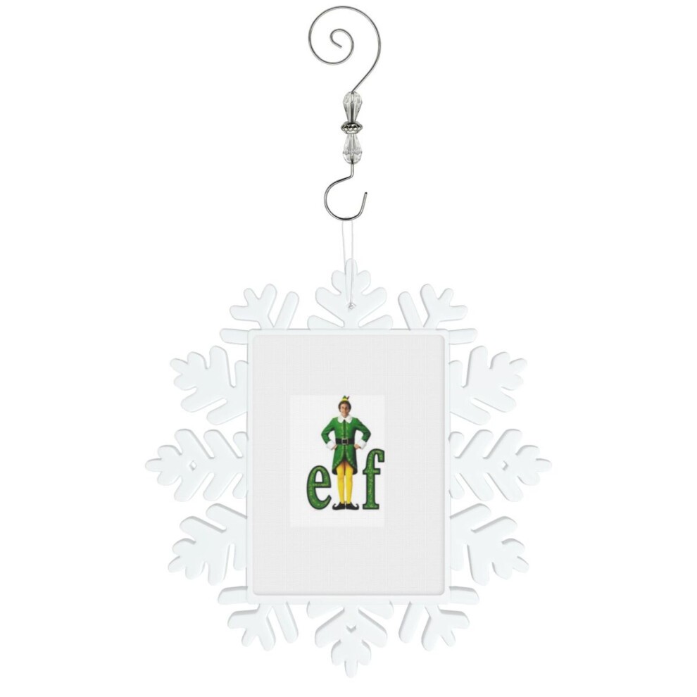 (Buddy the Elf=5509) Christmas Ornament Snowflake Tree Decoration Car Hanging Charm Gift with Hook Keepsake for Friends Family