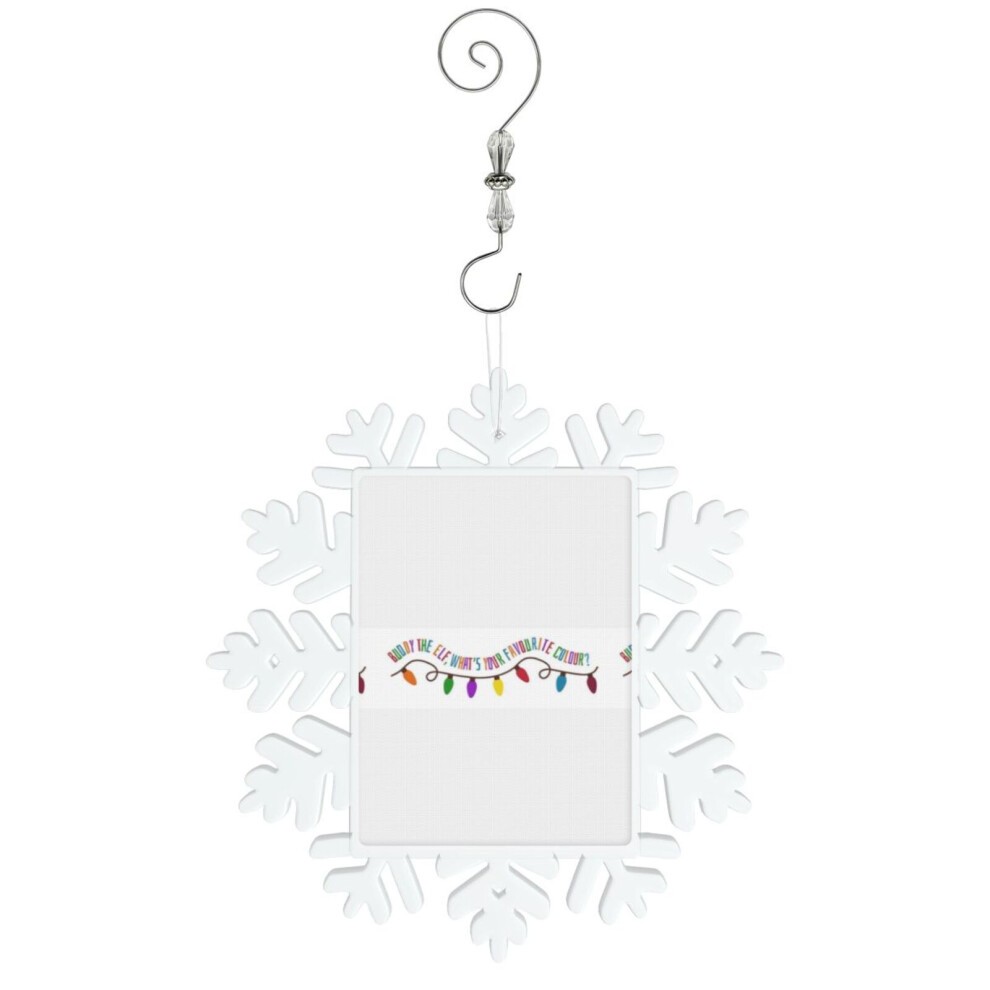 (Buddy the Elf, What's Your Favourite Colour=6858) Christmas Ornament Snowflake Tree Decoration Car Hanging Charm Gift with Hook Keepsake for Friends