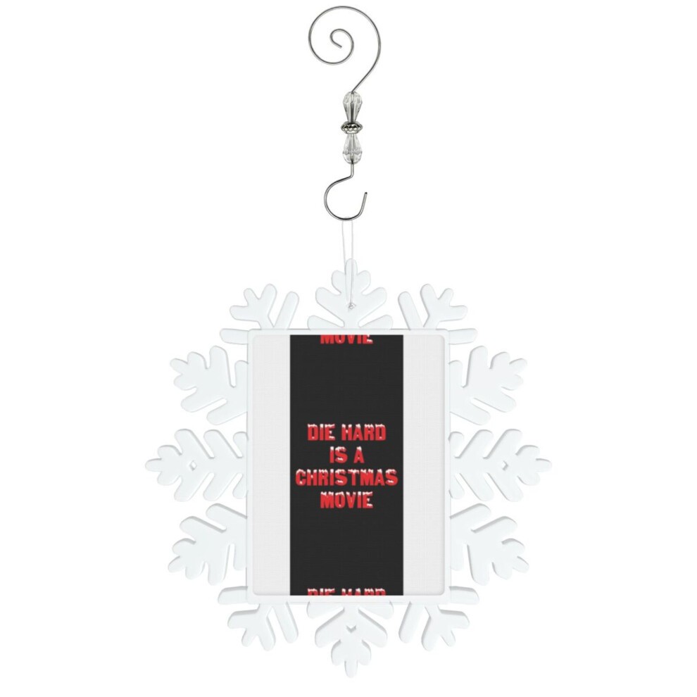 (Die Hard Is a Christmas Movie=4542) Christmas Ornament Snowflake Tree Decoration Car Hanging Charm Gift with Hook Keepsake for Friends Family