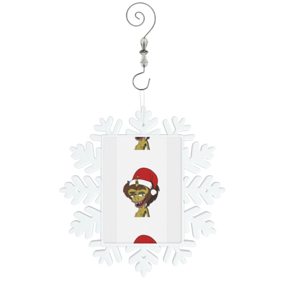 (Big Mouth Maury Hormone Monster Christmas Edition=4742) Christmas Ornament Snowflake Tree Decoration Car Hanging Charm Gift with Hook Keepsake for Fr