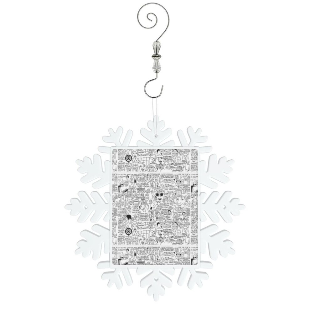 (an Ultimate Vine Compilation but Instead of a Video Its Just Terribly Drawn=7751) Christmas Ornament Snowflake Tree Decoration Car Hanging Charm Gift