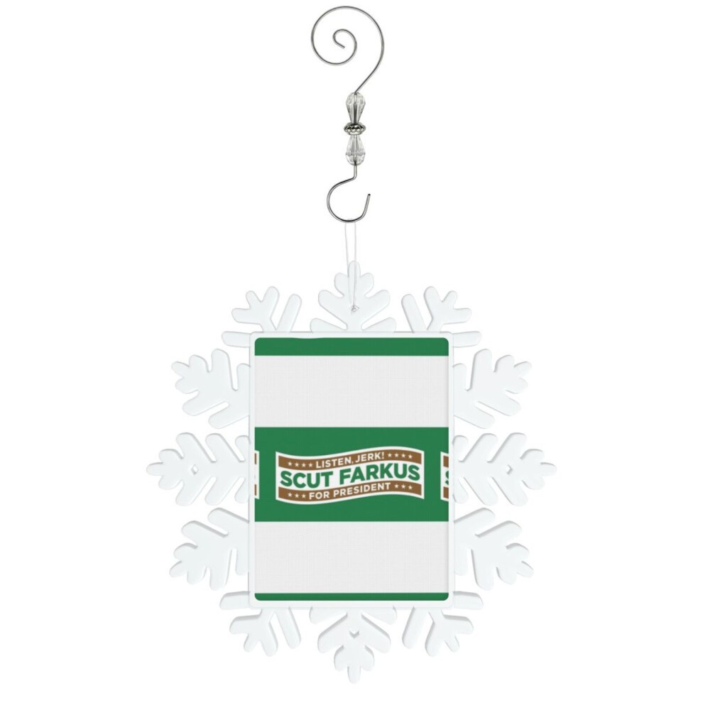 (Scut Farkus for President a Christmas Story=6678) Christmas Ornament Snowflake Tree Decoration Car Hanging Charm Gift with Hook Keepsake for Friends