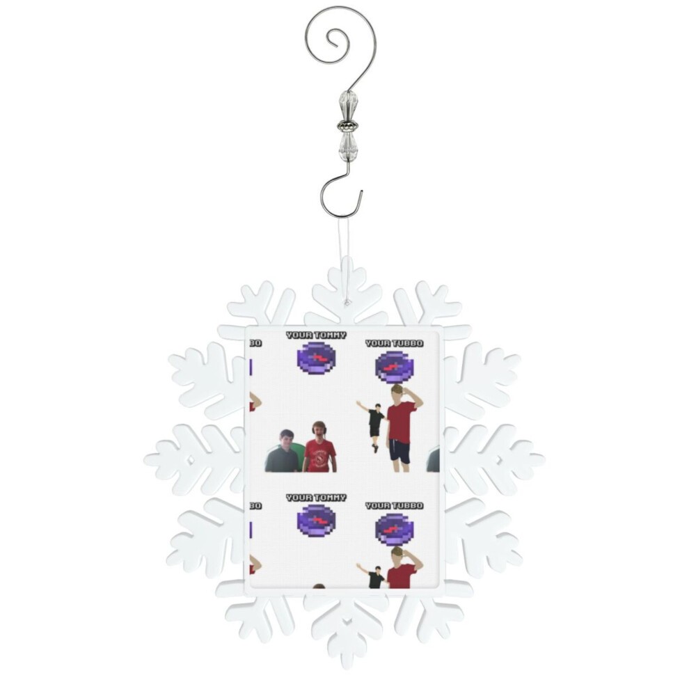 (Your Tommy Your Tubbo Pack Perfect Gift=5999) Christmas Ornament Snowflake Tree Decoration Car Hanging Charm Gift with Hook Keepsake for Friends Fami