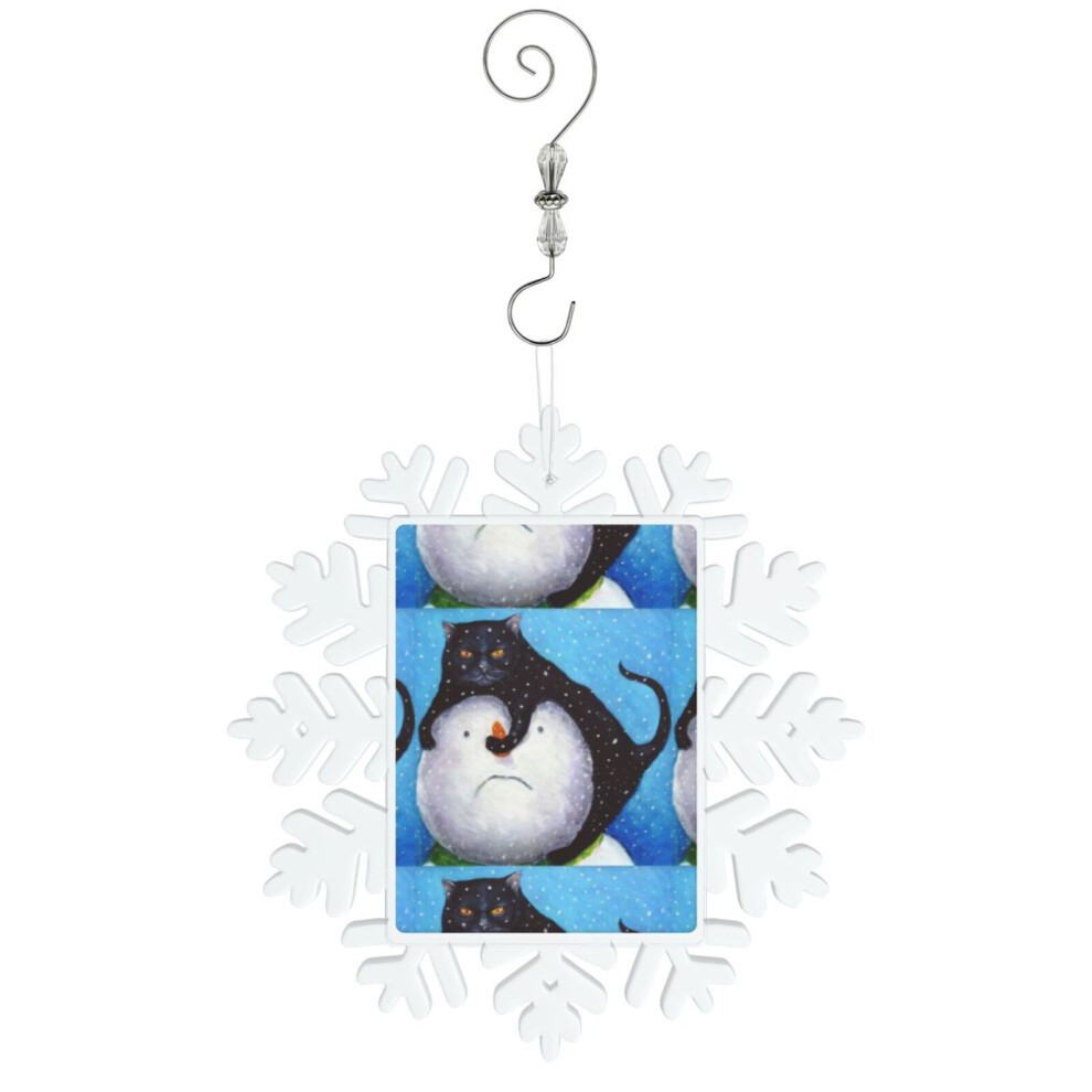 (One of Your Five a Day=9905) Christmas Ornament Snowflake Tree Decoration Car Hanging Charm Gift with Hook Keepsake for Friends Family