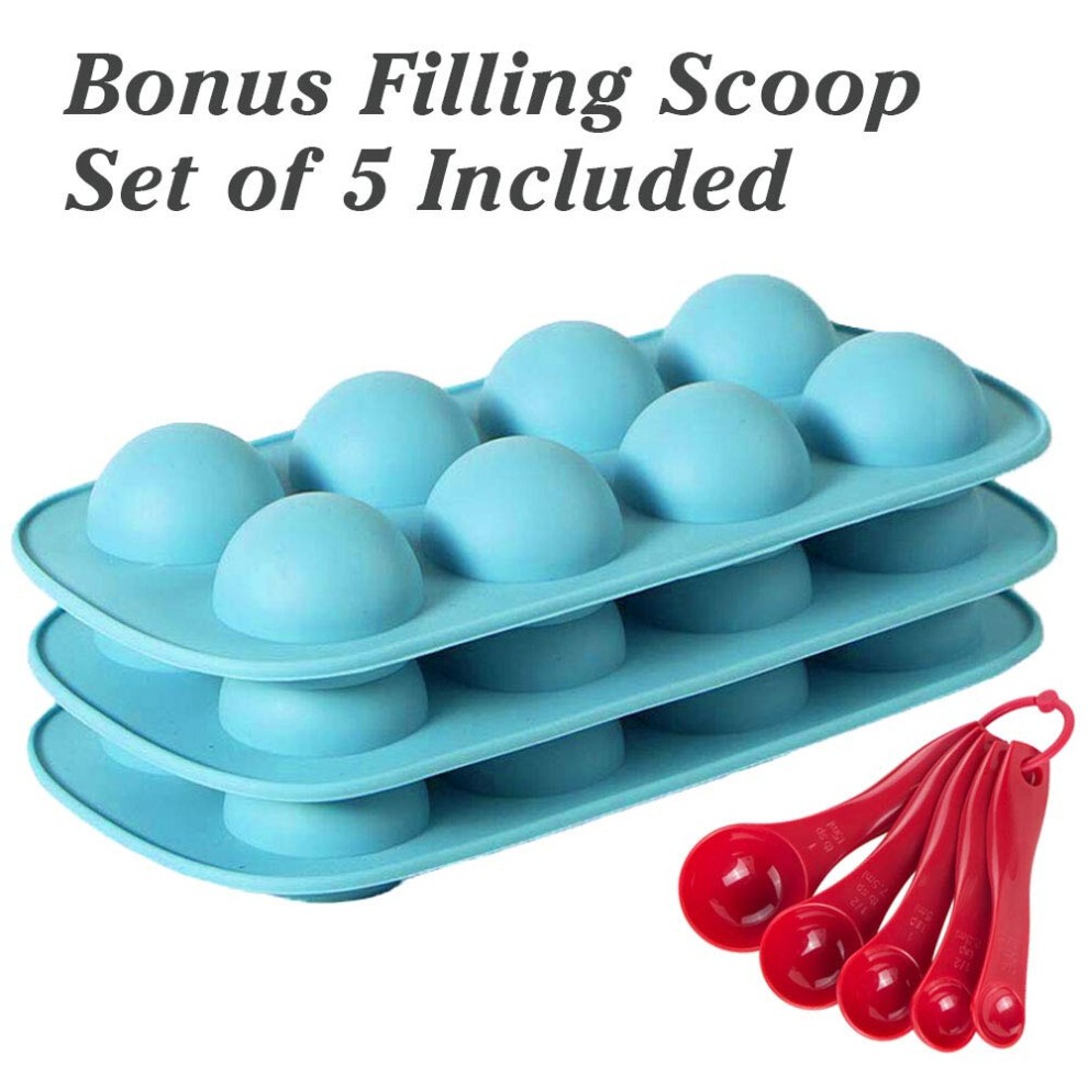 Webake Silicone Chocolate Candy Molds  Round Sphere Baking Molds for Cordial Truffle  Jello Pudding Ball Ice Cube Peanut Butter thumbnail