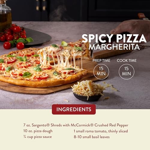 Sargento McCormick Natural Mozzarella & Parmesan Shredded Cheeses with Crushed Red Pepper, Traditional Cut, 7 Oz. thumbnail