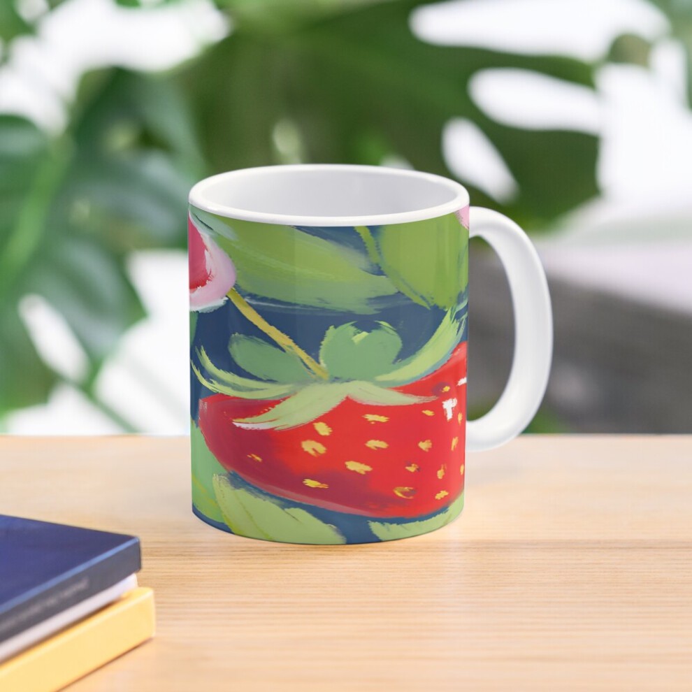 (Fruits - Strawberry Heaven-5509) Coffee Mugs 11oz Russia Club Ceramic Mug Cute Novelty Christmas Gifts thumbnail