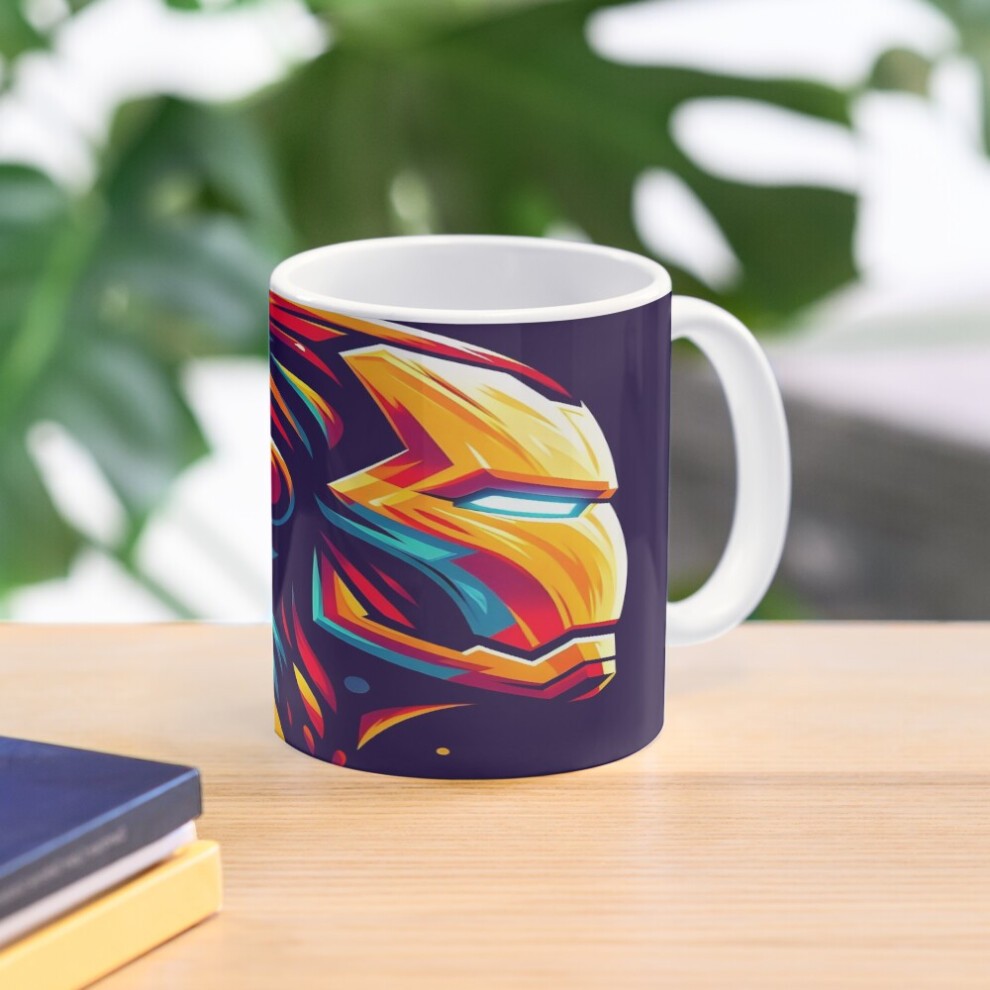 (Colorful Artistic Iron Man Design-7287) Coffee Mugs 11oz Yellow Emoji Angry Face Ceramic Mug Cute Novelty Christmas Gifts thumbnail