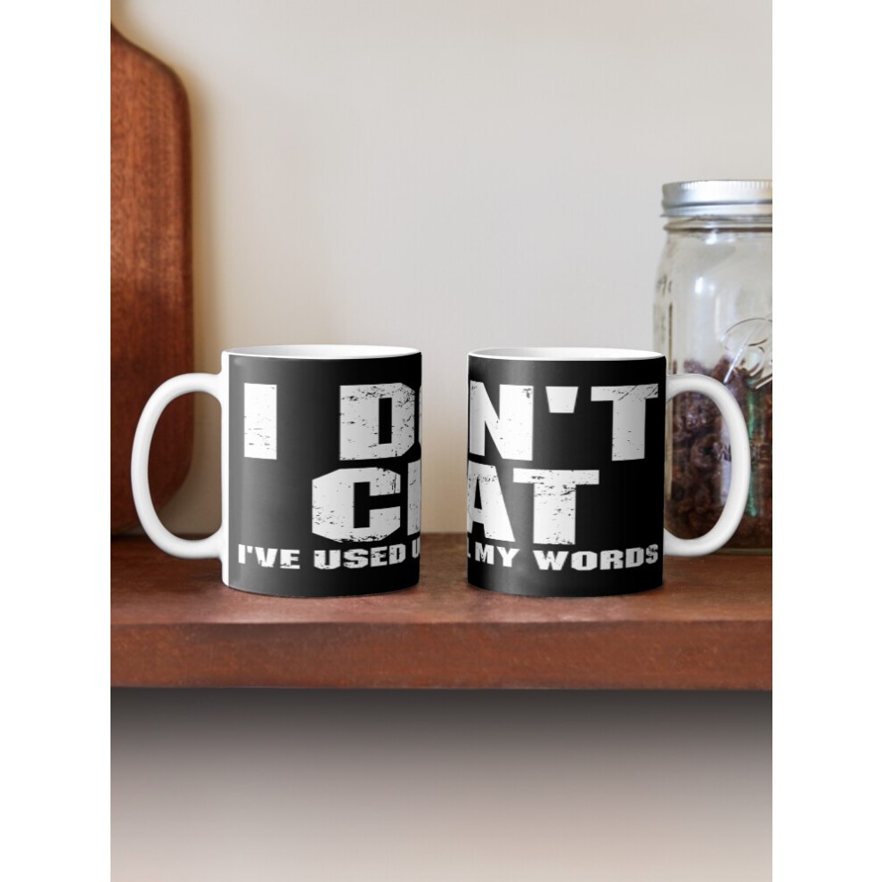 (I Don't Chat I've Used up All My Words-9332) Coffee Mugs 11oz Traditional Red Ikat Pattern - Vibrant Tribal Textile Design Ceramic Mug Cute Novelty C