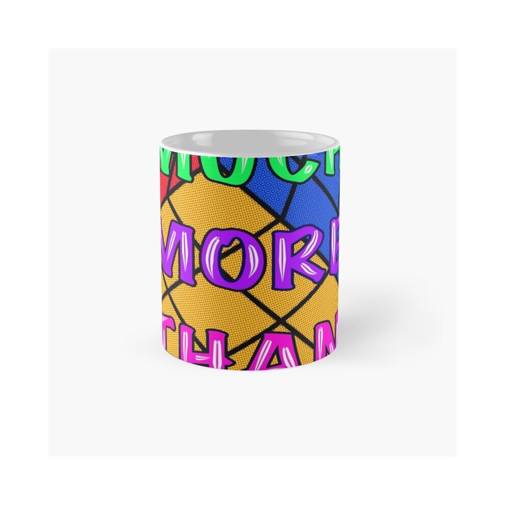 (So Much More Than Square-9764) Coffee Mugs 11oz Wolf with Flower Ceramic Mug Cute Novelty Christmas Gifts thumbnail
