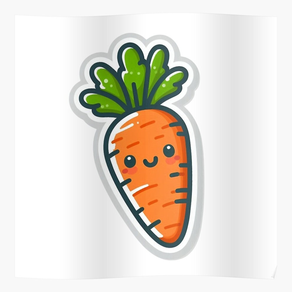 (Carrot Cutie - Cute Carrot Artwork=3252) Posters 16x20