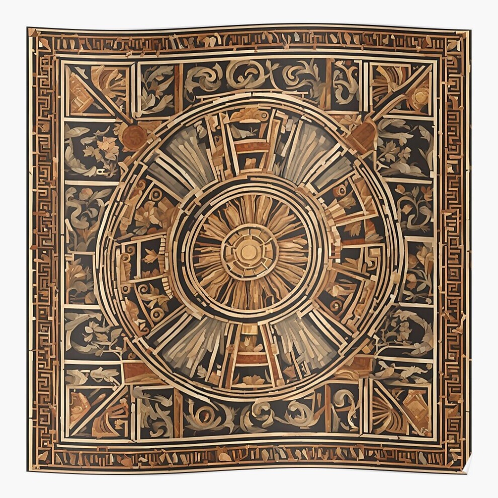 (Ancient Roman Mosaic Art: Timeless Beauty=4962) Posters 16x20