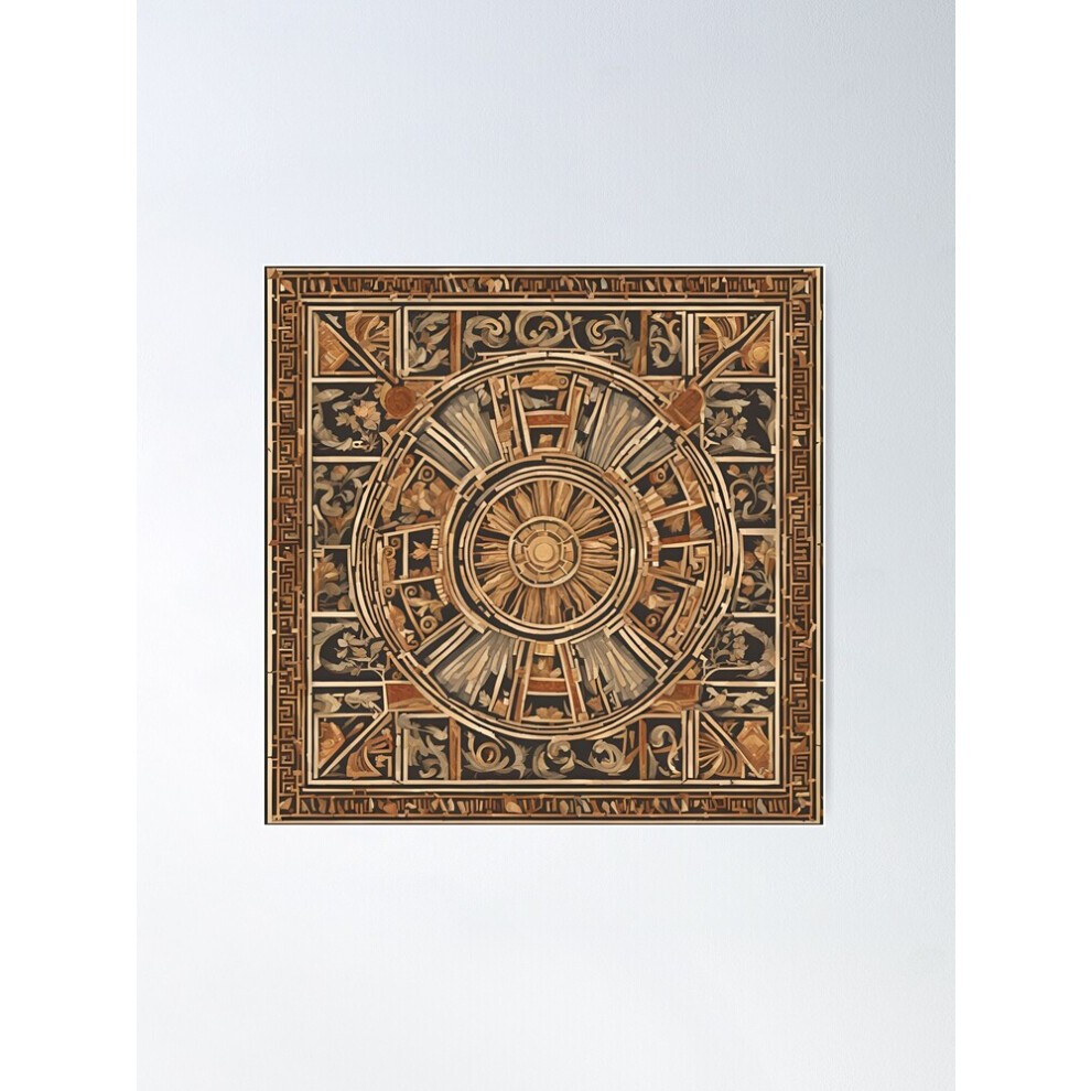 (Ancient Roman Mosaic Art: Timeless Beauty=4962) Posters 16x20