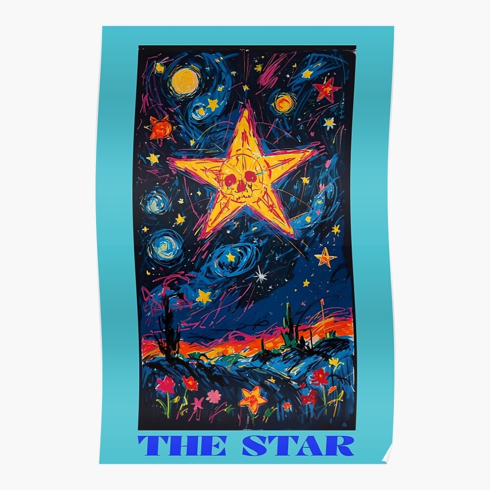 (the Star Tarot Card=4722) Posters 16x20