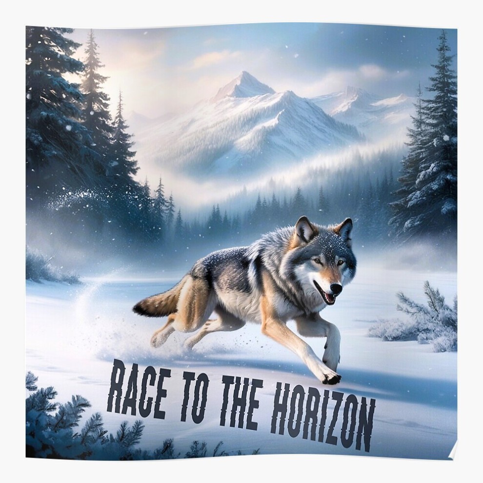 (Race to the Horizon - Wolf Run=6755) Posters 16x20