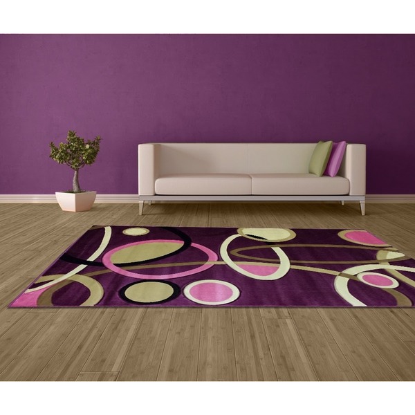 LYKE Home Isabela 8654 Lilac/ Multi Area Rug (8' X 11') (N/a - Lilac)