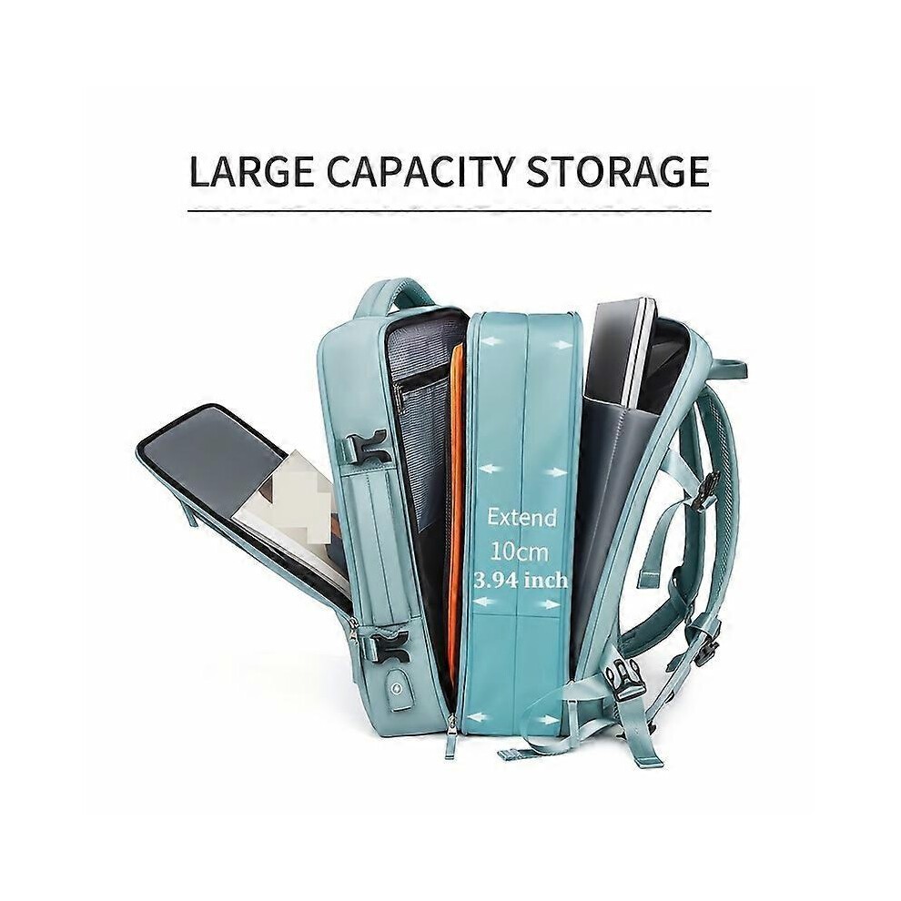 (8875-2 Purple) Travel Backpack for with Charging Port, Expanded 10.3gal Hiking Rucksack, Large Capacity 17 Inch Computer Schoolbag thumbnail