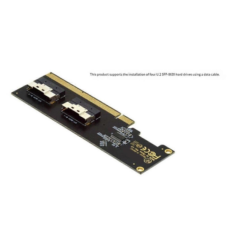 U.2 PCI-E Adapter, Maximize Your PCIe Potential: PCIe 3.0 4.0 X16 to 2-Port SFF-8654 8i Riser Adapter Card thumbnail