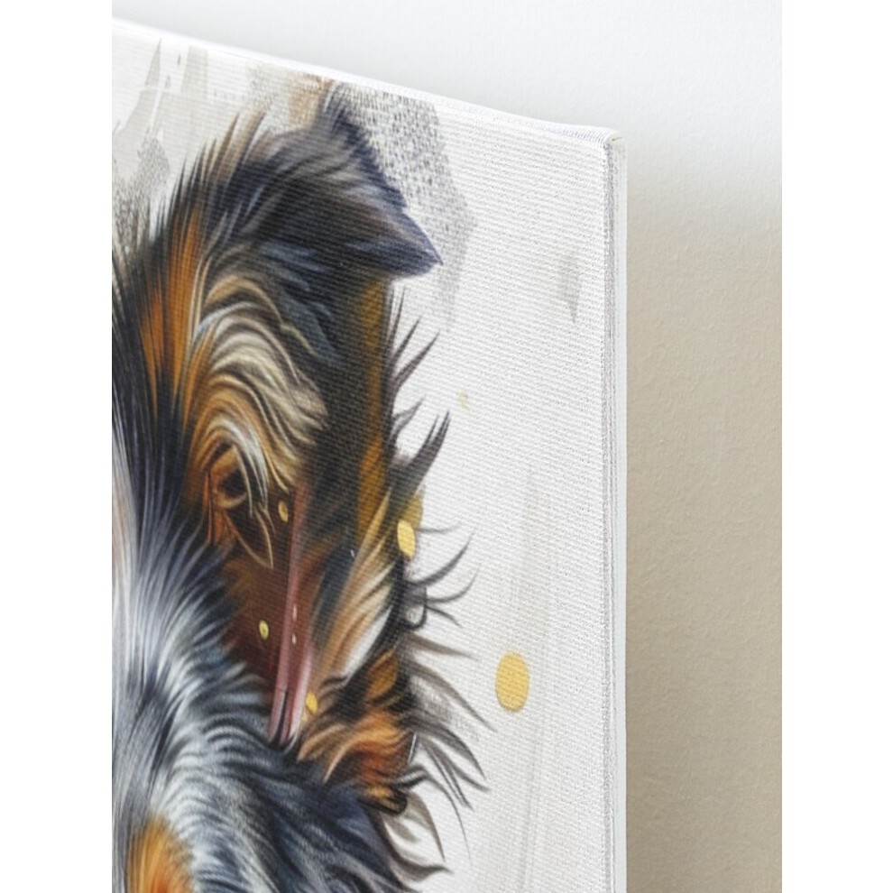 Framed Canvas Print Australian Cattle Dog - Gentle Gaze=2723 DIY Install Kit - 16x20