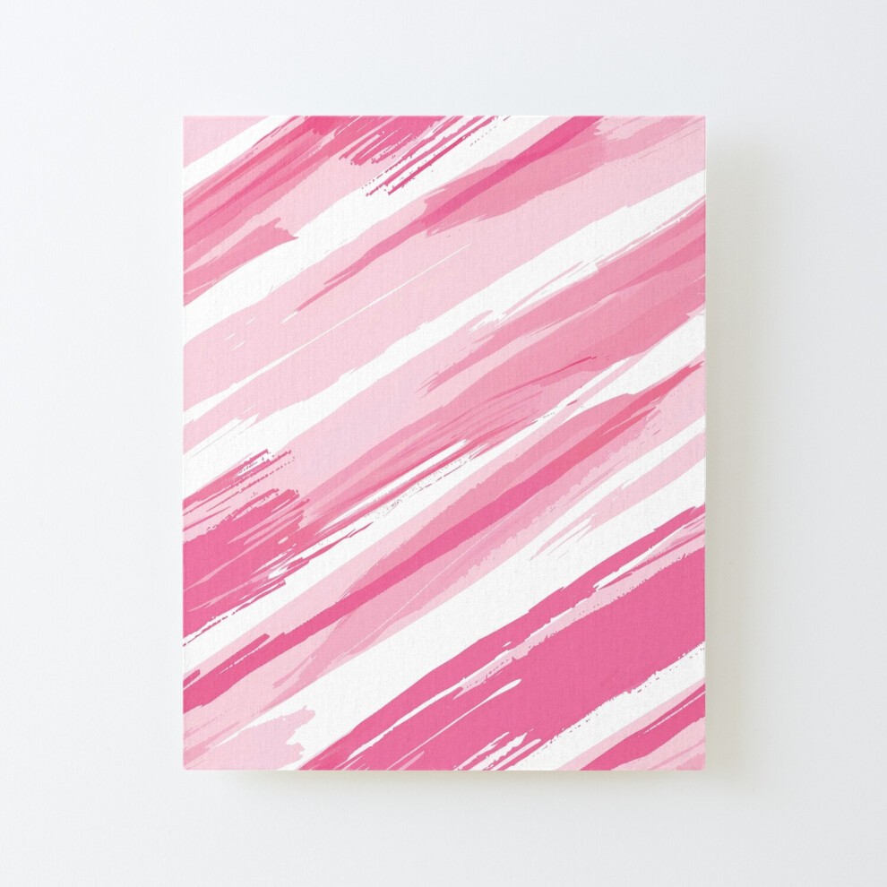 Framed Canvas Print Pastel Pink Abstract Brush Strokes=4875 DIY Install Kit - 16x20