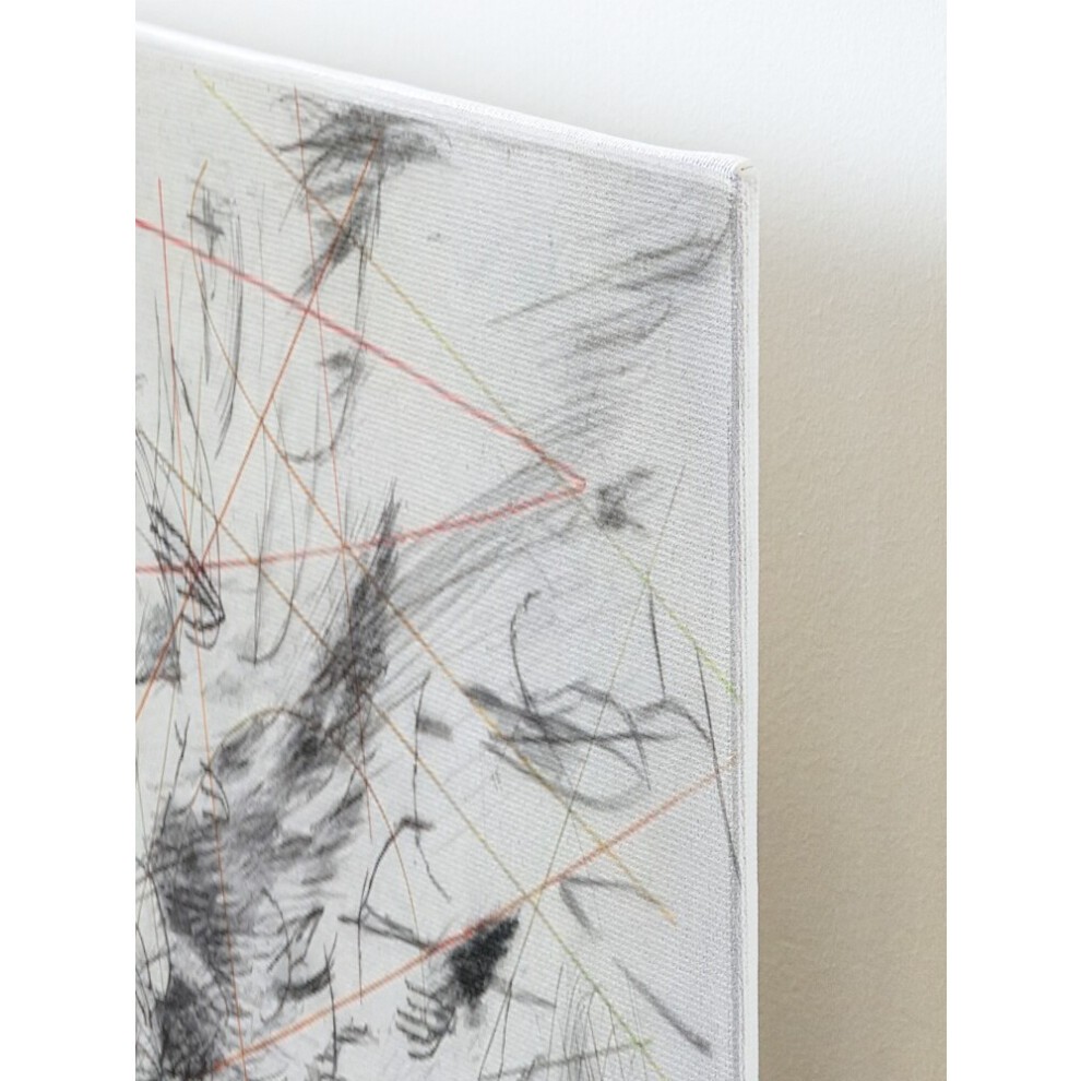 Framed Canvas Print Julie Mehretu=5499 DIY Install Kit - 16x20