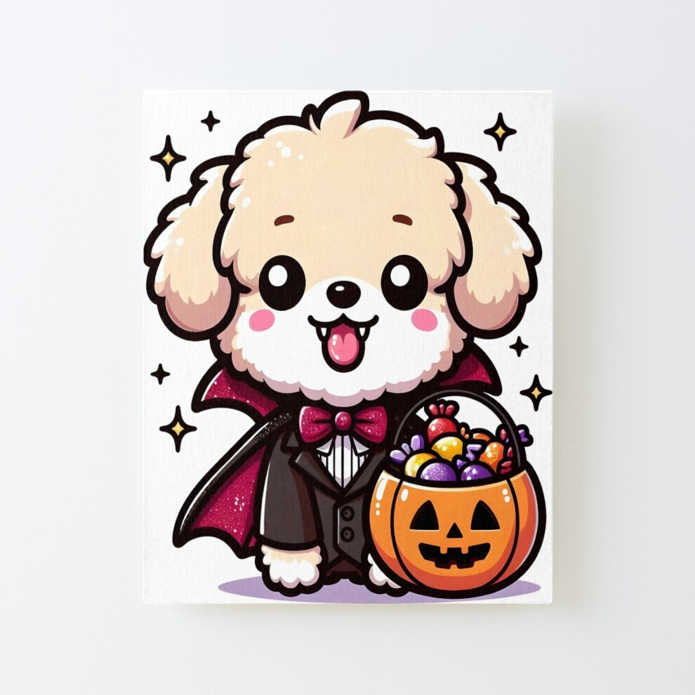 Framed Canvas Print a Maltipoo Halloween=5330 DIY Install Kit - 16x20