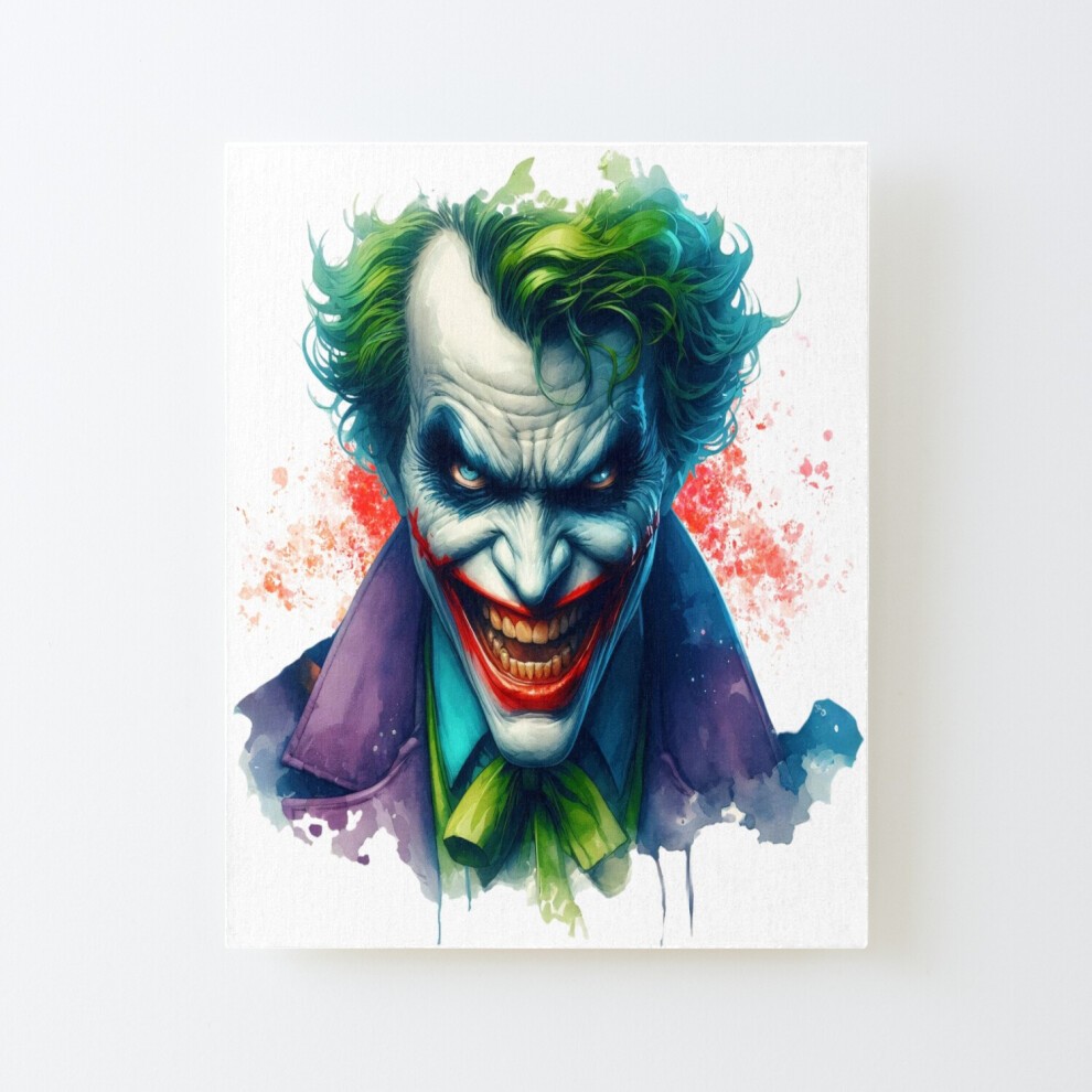 Framed Canvas Print  Villain the Joker: Crime Clown=6249 DIY Install Kit - 16x20