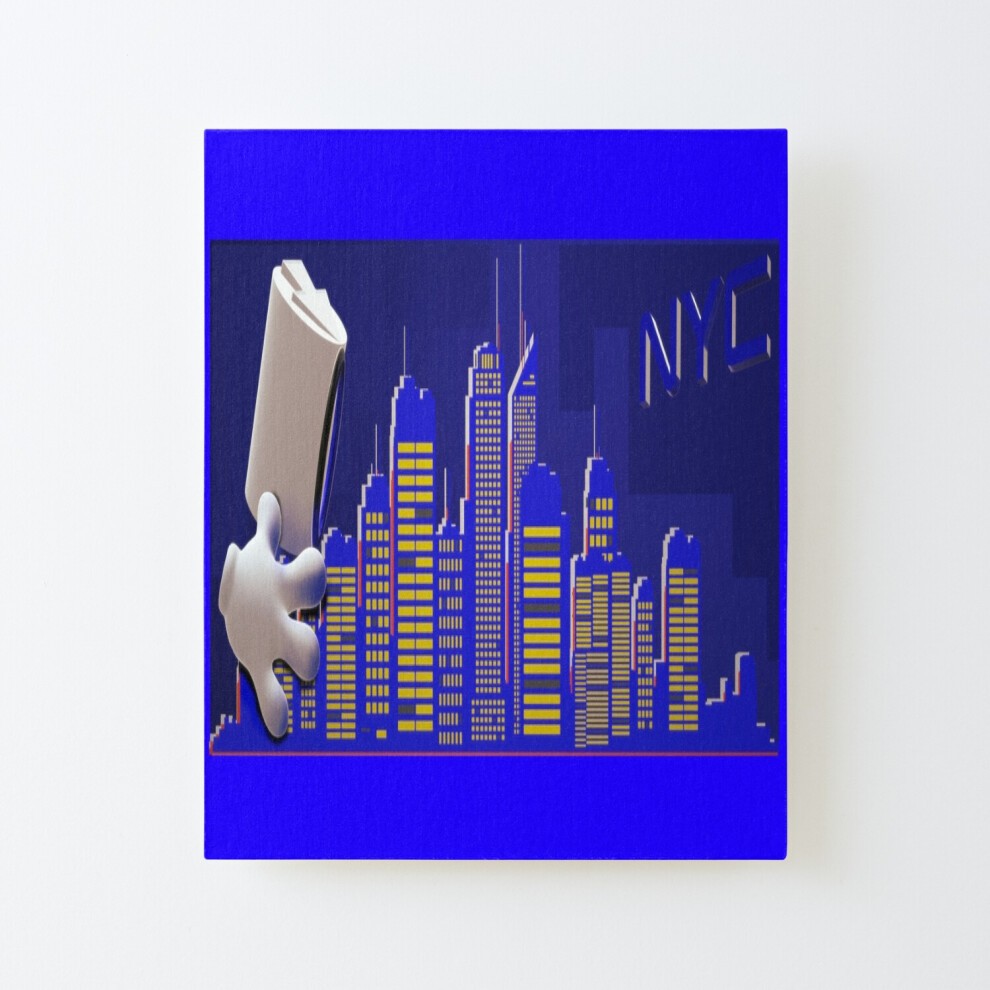 Framed Canvas Print Spraycan-ized NYC=7681 DIY Install Kit - 16x20