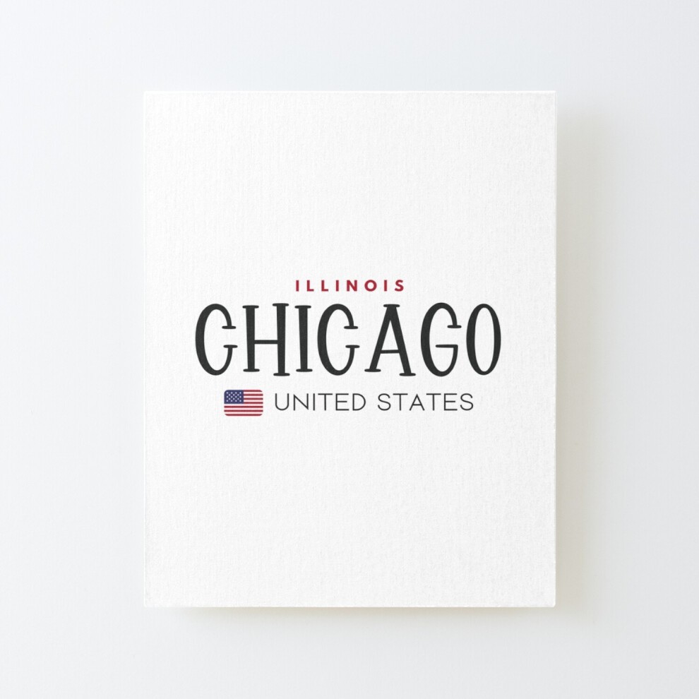 Framed Canvas Print Chicago - Illinois - United States=7751 DIY Install Kit - 16x20