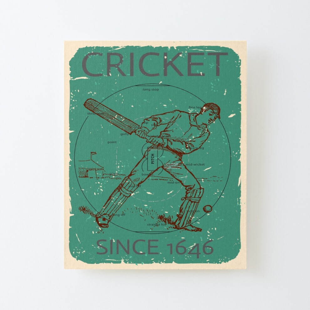 Framed Canvas Print Cricket Legacy Since 1646=7950 DIY Install Kit - 16x20