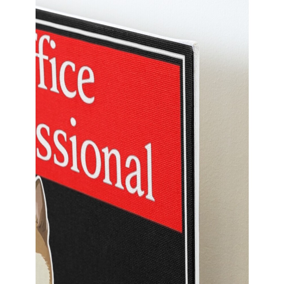 Framed Canvas Print Woof! Doge Means Business=9734 DIY Install Kit - 16x20