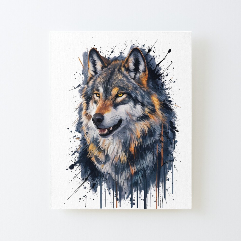 Framed Canvas Print Wolf Head: Nature's Art=9764 DIY Install Kit - 16x20