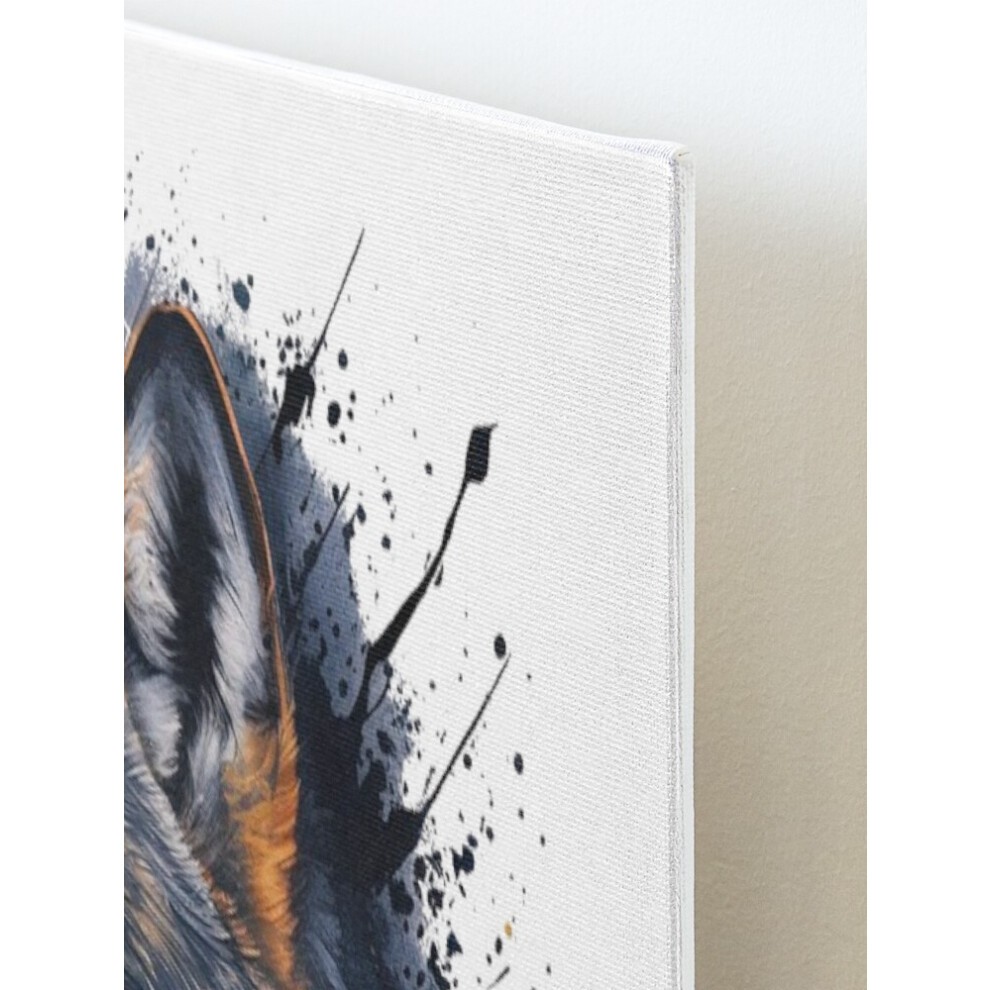 Framed Canvas Print Wolf Head: Nature's Art=9764 DIY Install Kit - 16x20