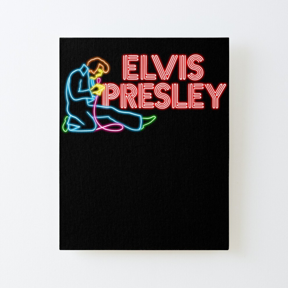 Framed Canvas Print Vintage Elviss 90s Guitar Music -2024 Tour Memories=9905 DIY Install Kit - 16x20